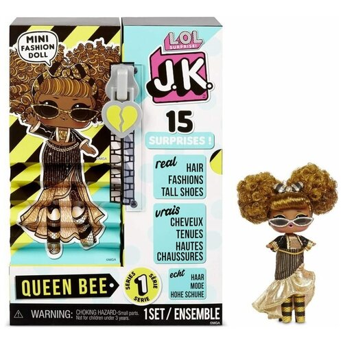 Кукла L. O. L. Surprise! J. K. Queen Bee. Мини модница J. K. Пчелка кукла l o l surprise o m g 24k d j fashion doll