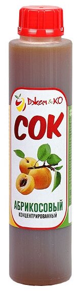 Сок концентрированный «Абрикосовый», кисл. 2-2,5% бутылка 1 кг (Happy Apple) - фотография № 2
