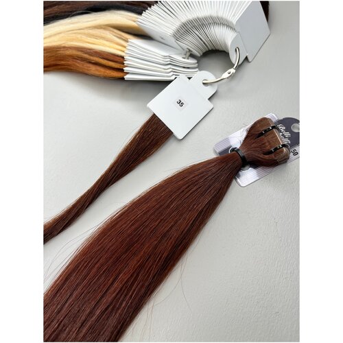 Волосы славянские на ленте 2,8см Belli Capelli оттенок 35 50-55см (20 лент)