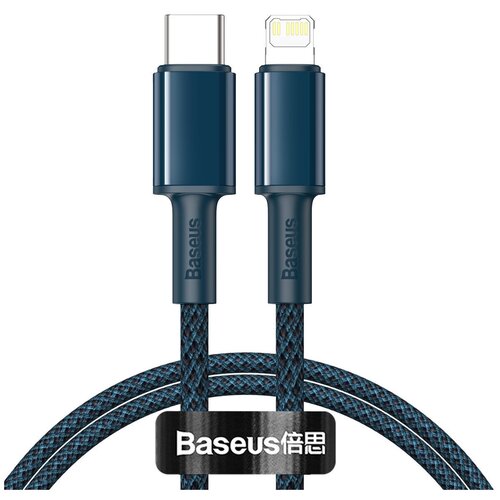 Кабель Baseus High Density Braided Fast Charging Data Cable Type-C to Lightning PD 20W 1m (CATLGD-03) Blue кабель baseus high density braided fast charging data cable type c to lightning pd 20w 2m catlgd a01 black