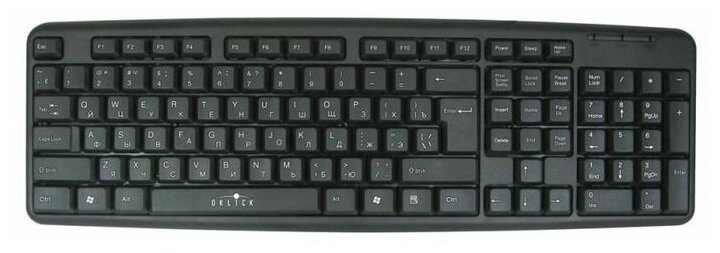 Клавиатура Oklick 130M Multimedia Keyboard Black USB