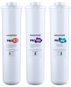 Аквафор Pro1–Pro100–ProMg комплект модулей <span>тип: картридж, тип <b>фильтра</b>: <b>система</b> "под мойку", производительность: 0.23 л/мин</span>