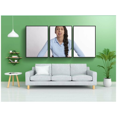 фото Набор модулных постеров для интерьера "расстроена, без ума, плач" 60x90 см. в тубусе, без рамки lotsprints