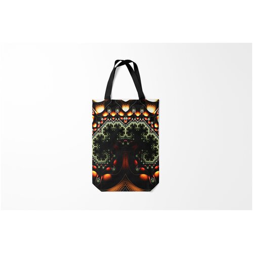 фото Сумка-шоппер / 31х42 см / популярные иллюстрации / текстуры фрактальный оптический узор burnettie