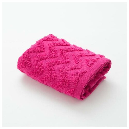 фото Полотенце махровое lovelife "zig-zag" 50*90 см, цв. ярко-розовый,100% хл, 360 гр/м2 5032630