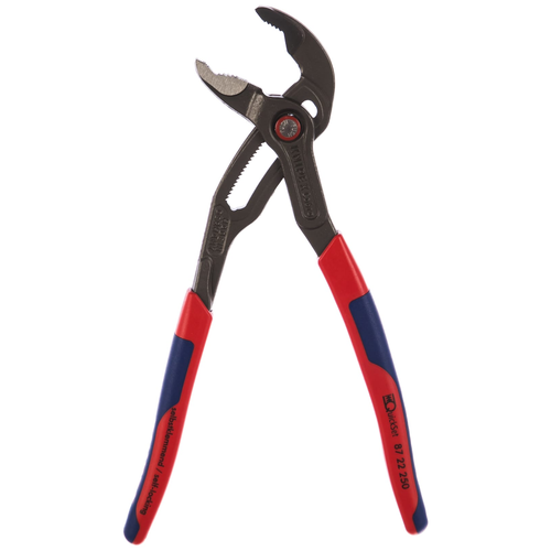 KNIPEX KN8722250 Клещи переставные 250 мм, сантехнические Cobra QuickSet, захват для труб 50мм, под ключ 46мм, 366гр. KNIPEX