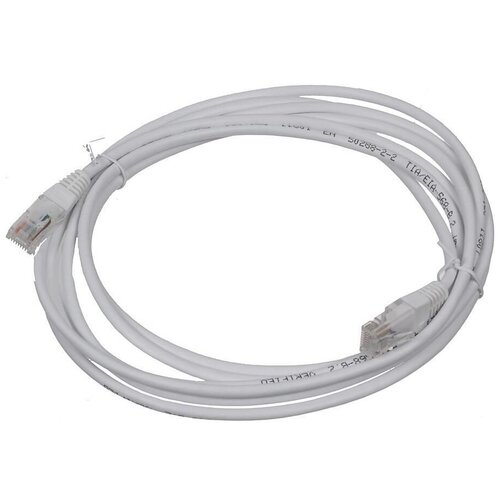 Патч-корд Lanmaster UTP, cat.5E, 3м, 4 пары, 26AWG, 1 шт, белый TWT-45-45-3.0-WH