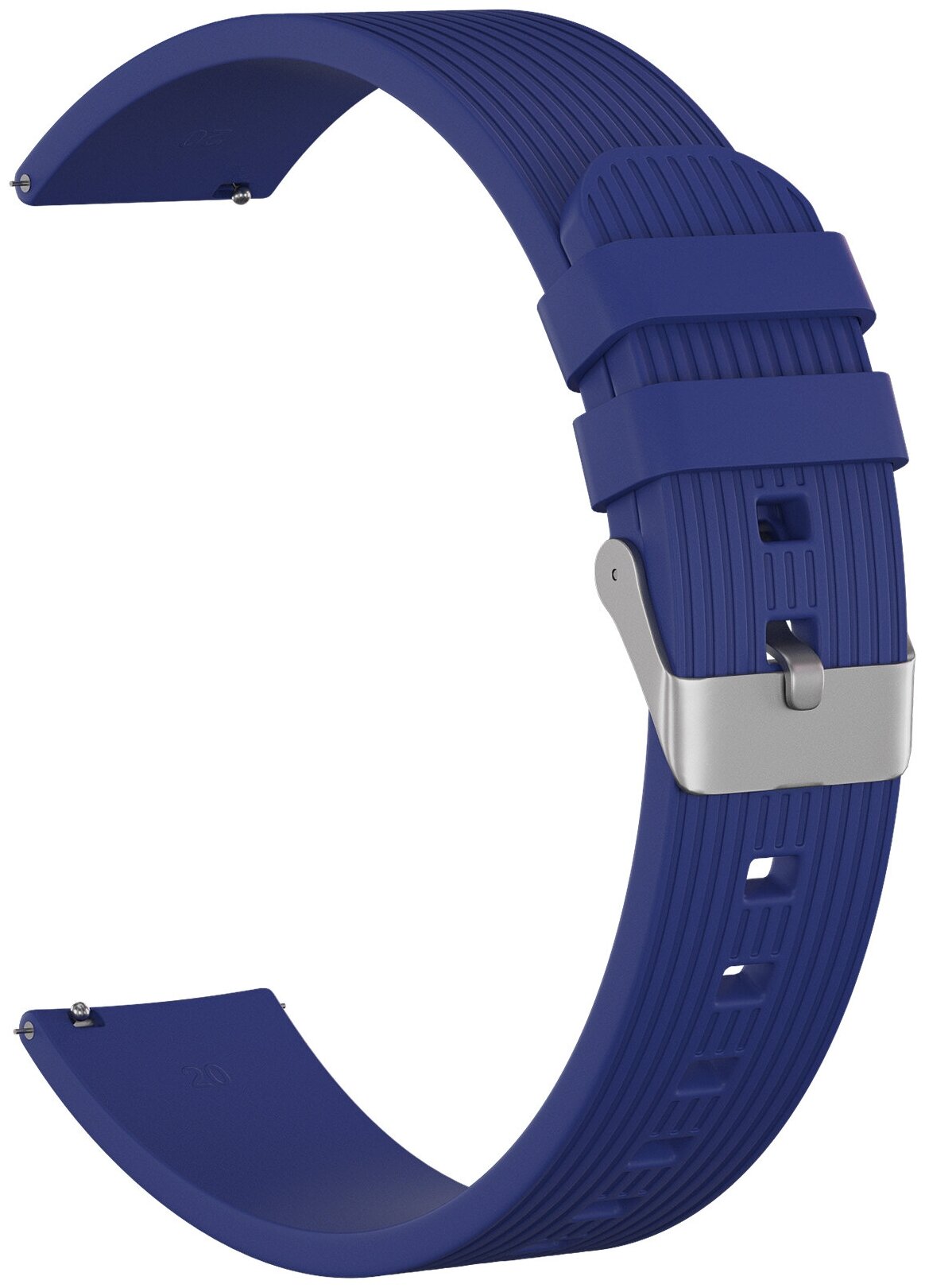 Ремешок силиконовый GSMIN Italian Collection 20 для Fitbit Versa (Синий)