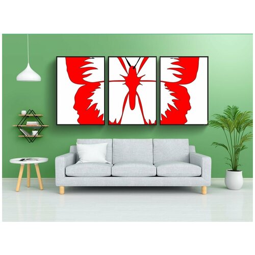 фото Набор модулных постеров для интерьера "бабочка, летать, моль" 60x90 см. в тубусе, без рамки lotsprints