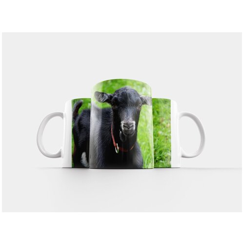 фото Кружка "козел черный белый, козел, коза" 320 мл lotsprints