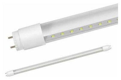 Лампа светодиодная LED-T8R-П-PRO 10Вт 230В G13R 6500К 800Лм 600мм прозр. поворотная IN HOME 4690612030944 (5шт. в упак.)