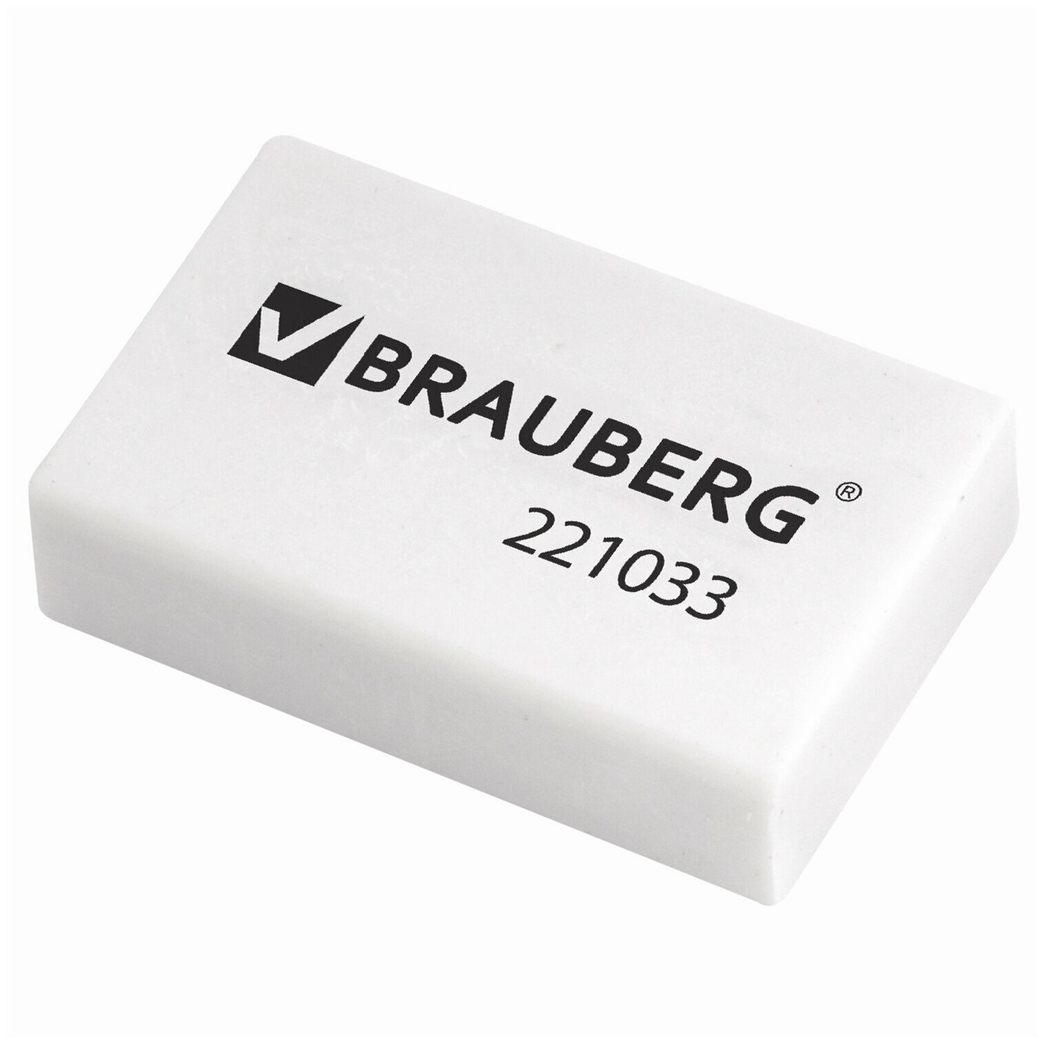 Ластик BRAUBERG "Classic", 26х17х7 мм, белый, прямоугольный, 221033 Комплект - 80 шт.