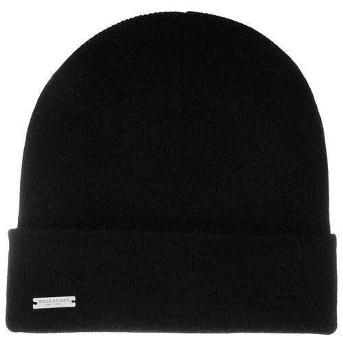 Шапка бини Seeberger, размер OneSize, черный шапка вязаная seeberger 18454 0 turn up beanie размер one