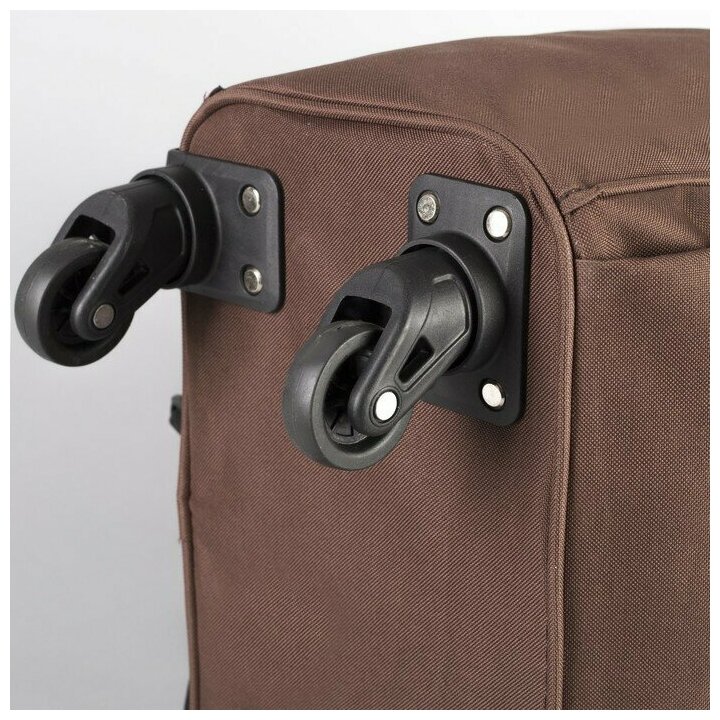 Сумка-рюкзак на колесах, с сумкой-трансформером, отдел на молнии, наружный карман, цвет коричневый - фотография № 6