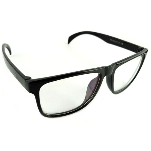 Солнцезащитные очки Hawk, прямоугольные, оправа: пластик, спортивные, поляризационные, черный