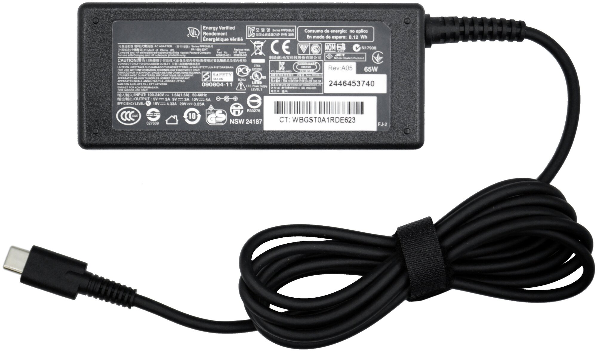 Блок питания для HP USB Type-C 65W / L04650-850 / TPN-LA12