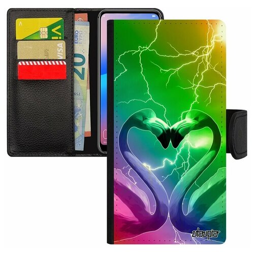 фото Чехол книжка для мобильного galaxy s7 edge, "фламинго" семья птицы utaupia