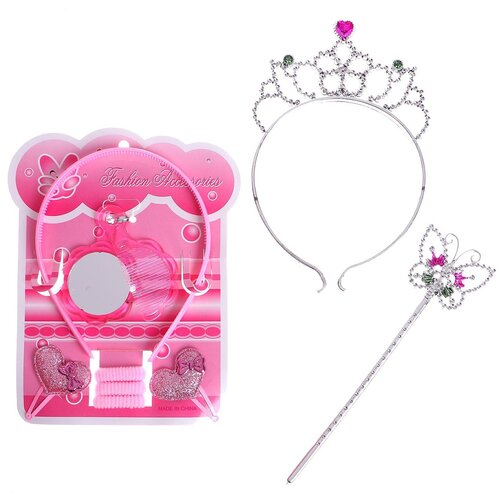 фото Карнавальный набор принцесса 3 ( ободок+ жезл+ набор для волос) 6961494 страна карнавалия