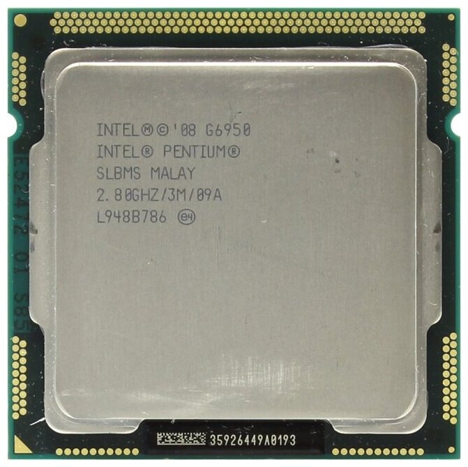 Процессор Intel Pentium G6950 (2,8 ГГц, LGA 1156, 3 Мб, 2 ядра)