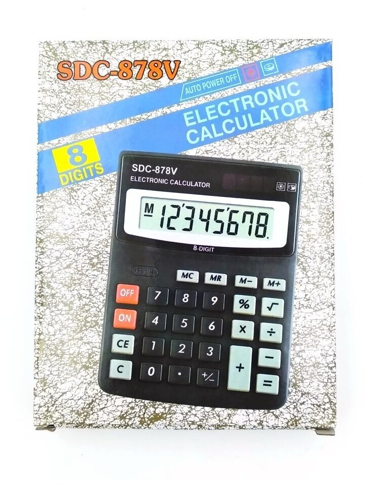 Калькулятор 8 разрядов настольный средний 878V/270LA калькулятор для вычислений калькулятор для ЕГЭ калькулятор для школы калькулятор для работы
