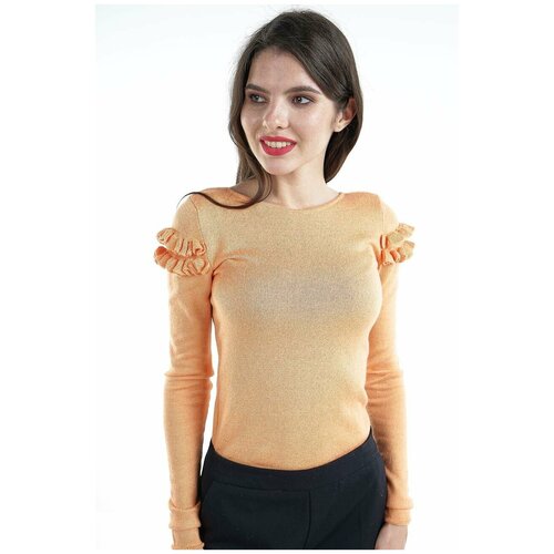 Джемпер с рюшами MIRSTORES 33817255 Золотой 42-44