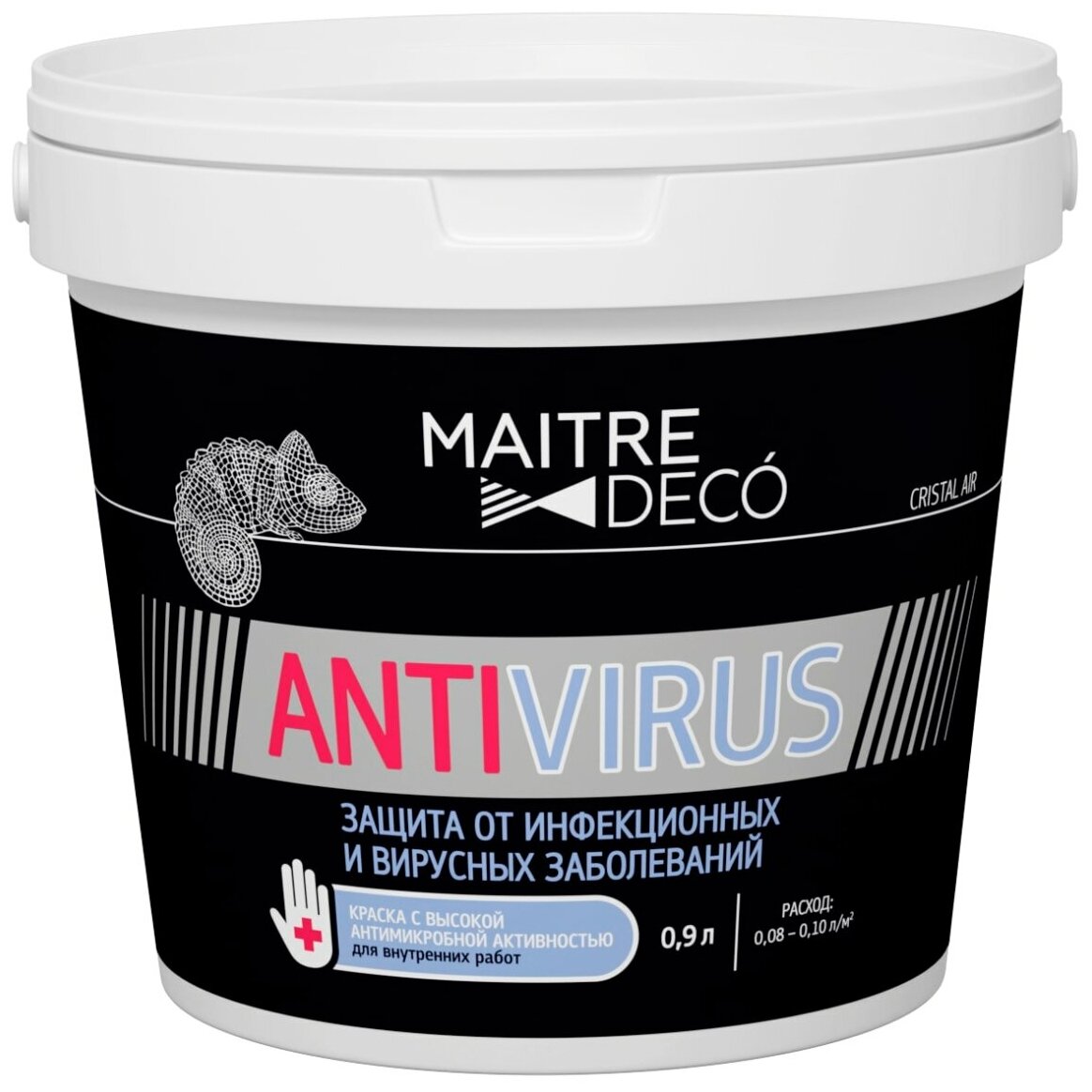 Краска водно-дисперсионная Maitre Deco Cristal Air Antivirus