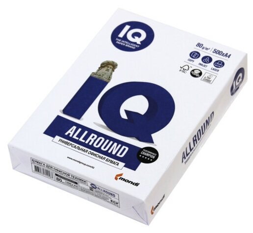 Бумага IQ Allround А4, 80 г/м², 500 листов