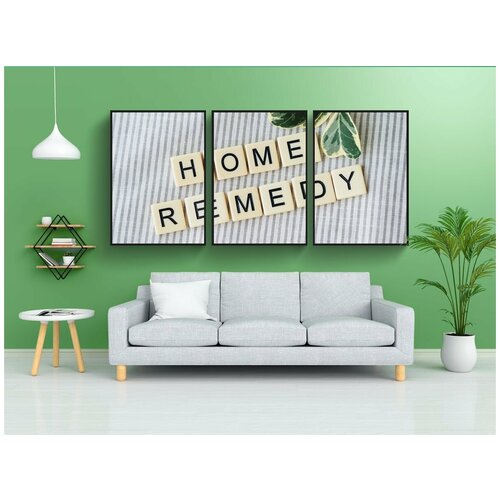 фото Набор модулных постеров для интерьера "домашнее средство, домашние средства, естественный" 60x90 см. в тубусе, без рамки lotsprints