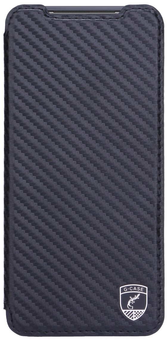 Чехол книжка G-Case Slim Premium для Xiaomi Redmi Note 10 / 10S, карбон черный