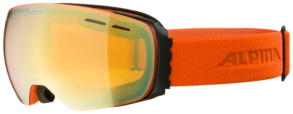 Очки горнолыжные Alpina 2022-23 Granby Q-Lite Black-Pumpkin Matt