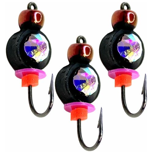 Мормышки зимние Таблетка с кристаллом Swarovski 4мм 05 гр 3 шт 538₽