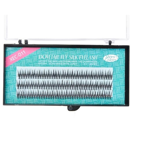 Накладные пучки ресниц 10D, изгиб С, 8 мм Stars Colors