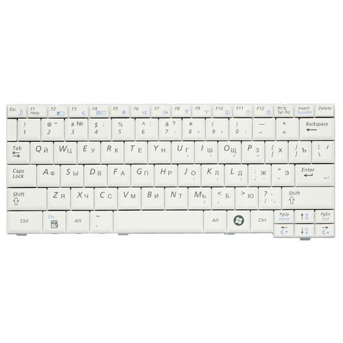 Клавиатура для ноутбуков Samsung N120, N510 RU, White клавиатура для ноутбука samsumg ba59 02521a белая