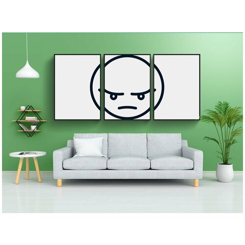 фото Набор модулных постеров для интерьера "сердитый, нервный, икона" 60x90 см. в тубусе, без рамки lotsprints