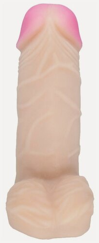 Изображение товара Телесный фаллоимитатор на присоске большого диаметра - 19,5 см, телесный
