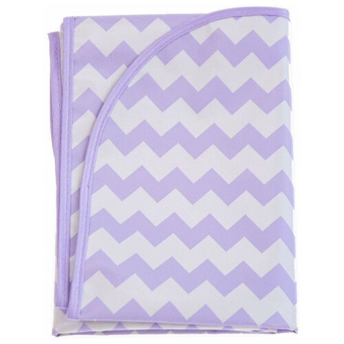 Клеенка подкладная в кроватку 680х1000 мм зигзаги лавандовые