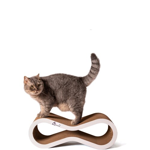 Когтеточка из картона, лежанка Манюня Tap it two 62x22x20 см.