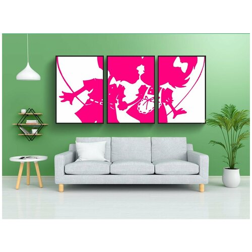 фото Набор модулных постеров для интерьера "сердце, целовать, валентинка" 60x90 см. в тубусе, без рамки lotsprints