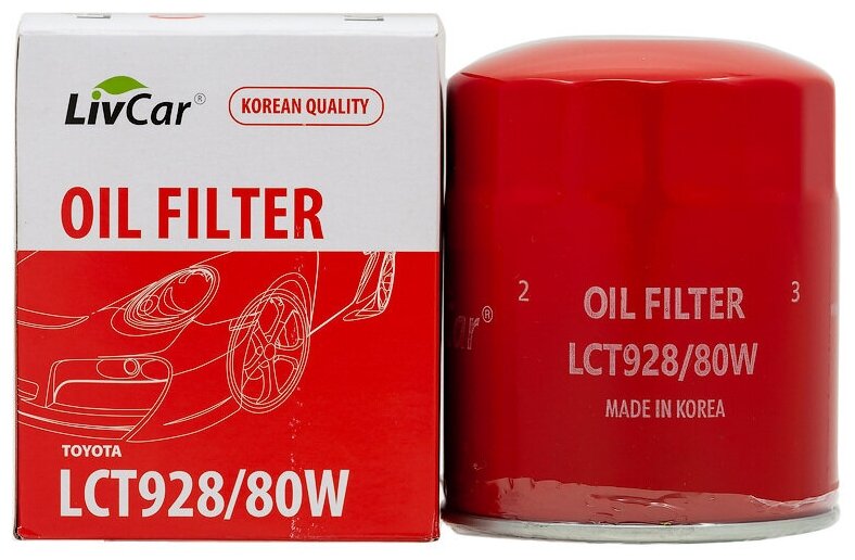 Фильтр масляный LivCar OIL FILTER LCT928/80W / (C-115) TOYOTA