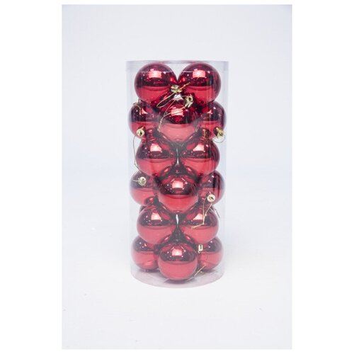 фото Набор шаров 6 см (24 шт) цвет красный china dans