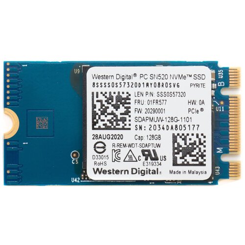 Жесткий диск WD SSD M.2 2242 NVME 128Gb SN520