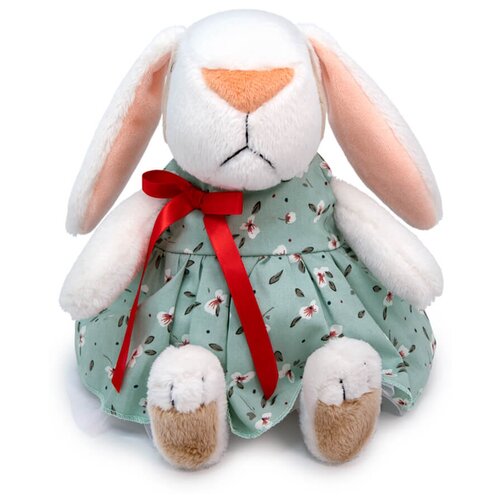 Мягкая игрушка BUDI BASA collection Кролик Виолетта, 16 см, белый/зеленый