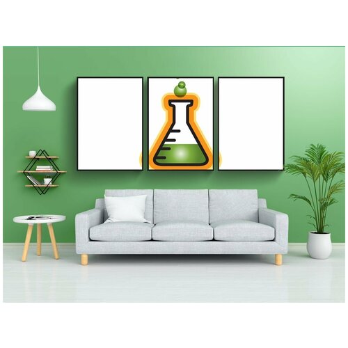 фото Набор модулных постеров для интерьера "лаборатория, контрольная работа, бывший" 60x90 см. в тубусе, без рамки lotsprints