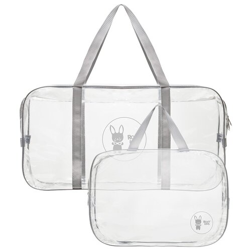 ROXY-KIDS комплект сумок в роддом 2 шт., серый, 2 шт.