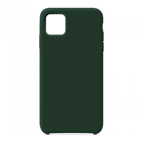 фото Soft touch ( не скользит) чехол силиконовый для iphone 12 mini , темно зеленый (болотный) makkardi