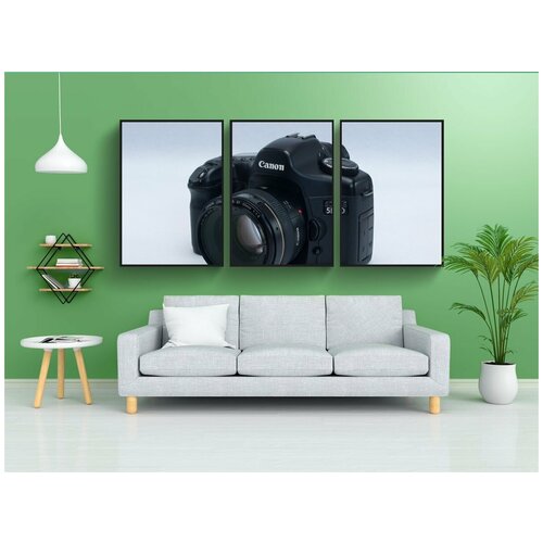 фото Набор модулных постеров для интерьера "камера, линза, канон eos 5d" 60x90 см. в тубусе, без рамки lotsprints