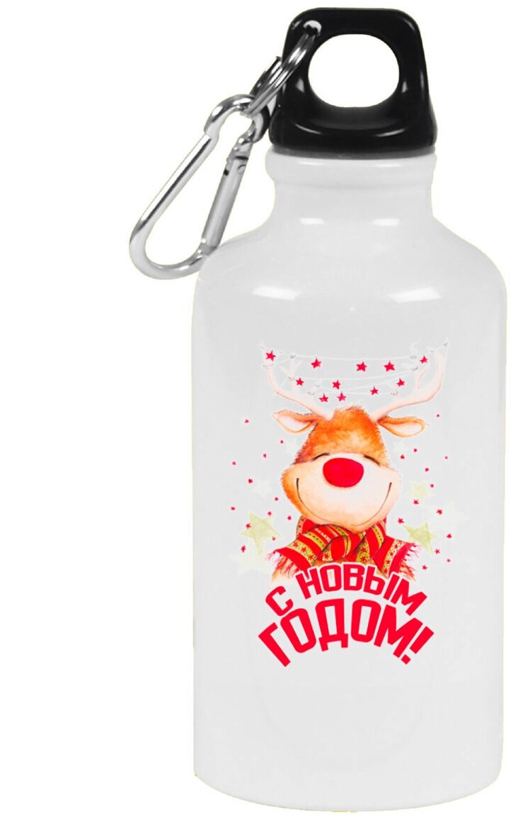 Бутылка с карабином CoolPodarok Новый год Олень