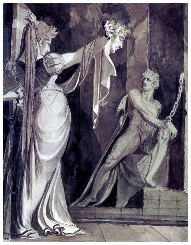 Репродукция на холсте Креймхилд (Kriemhild) Фюссли Иоганн Генрих 30см. x 39см.