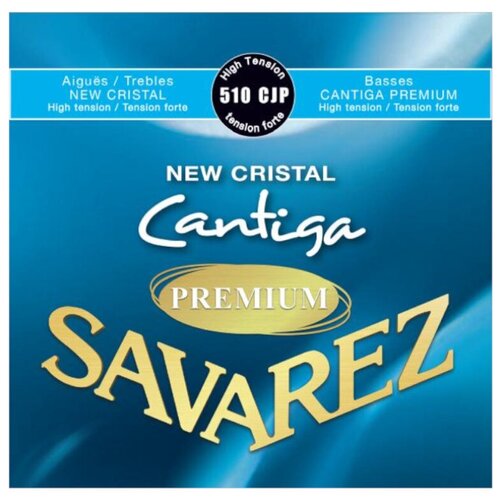 510CJP New Cristal Cantiga Premium Комплект струн для классической гитары, сильное натяж, Savarez savarez new cristal cantiga premium high tension 510cjp