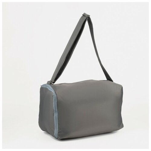 фото Сумка спортивная, отдел на молнии, отдел для обуви, цвет серый qwen